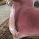 Lot de 3 fauteuils Voltaire et un pouf assorti