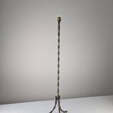 Lampadaire en laiton style bambou, style Maison Baguès, 1960