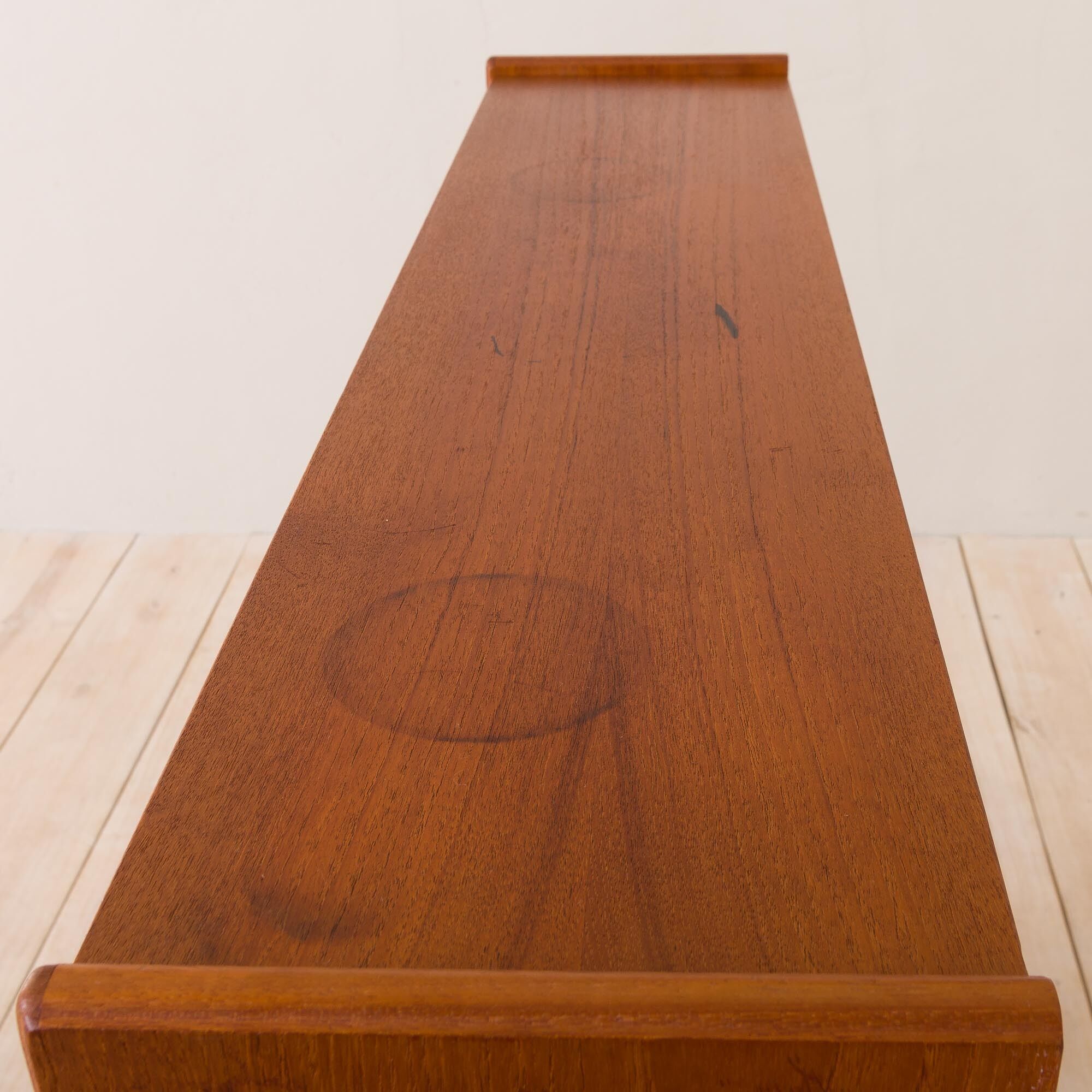 Norwegian mid-century bookshelf credenza in teak, 60s
