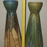 Paire de vases en grès flammé