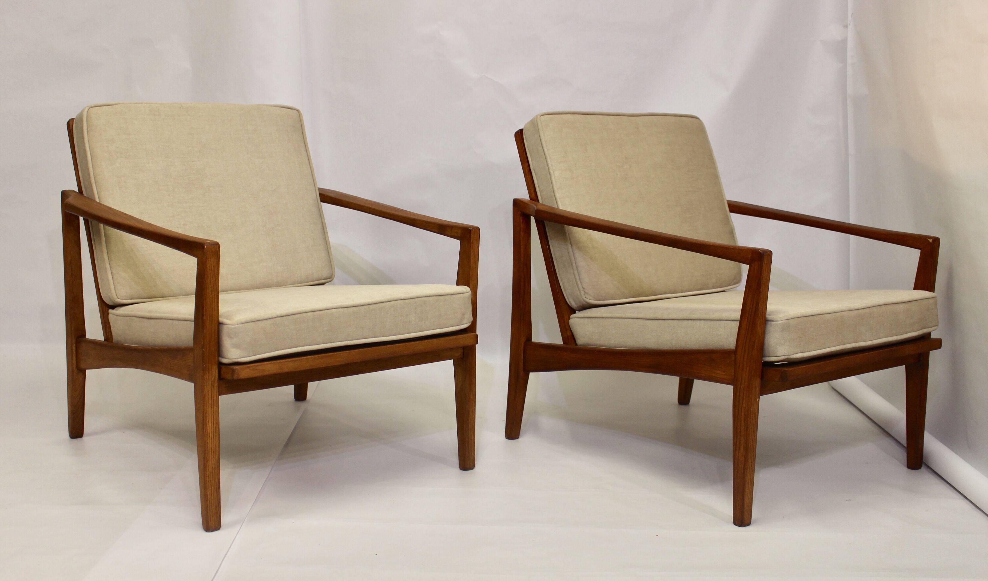 Pair of 60s Scandinavian style armchairs