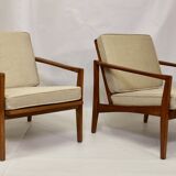 Pair of 60s Scandinavian style armchairs