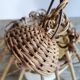 Louis Sognot style vintage rattan cage hnaging