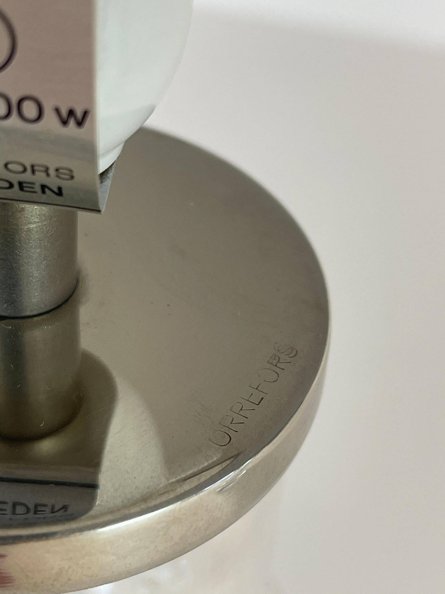 Pair of mid-century crystal lamps by Carl Fagerlund for Orrefors Sweden, 1970s.