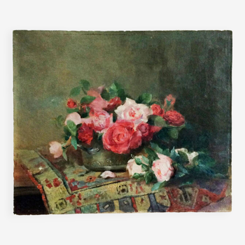 1920s painting “Carpet of roses”