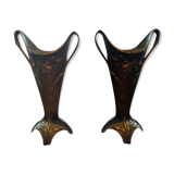 Paire de vases en régule