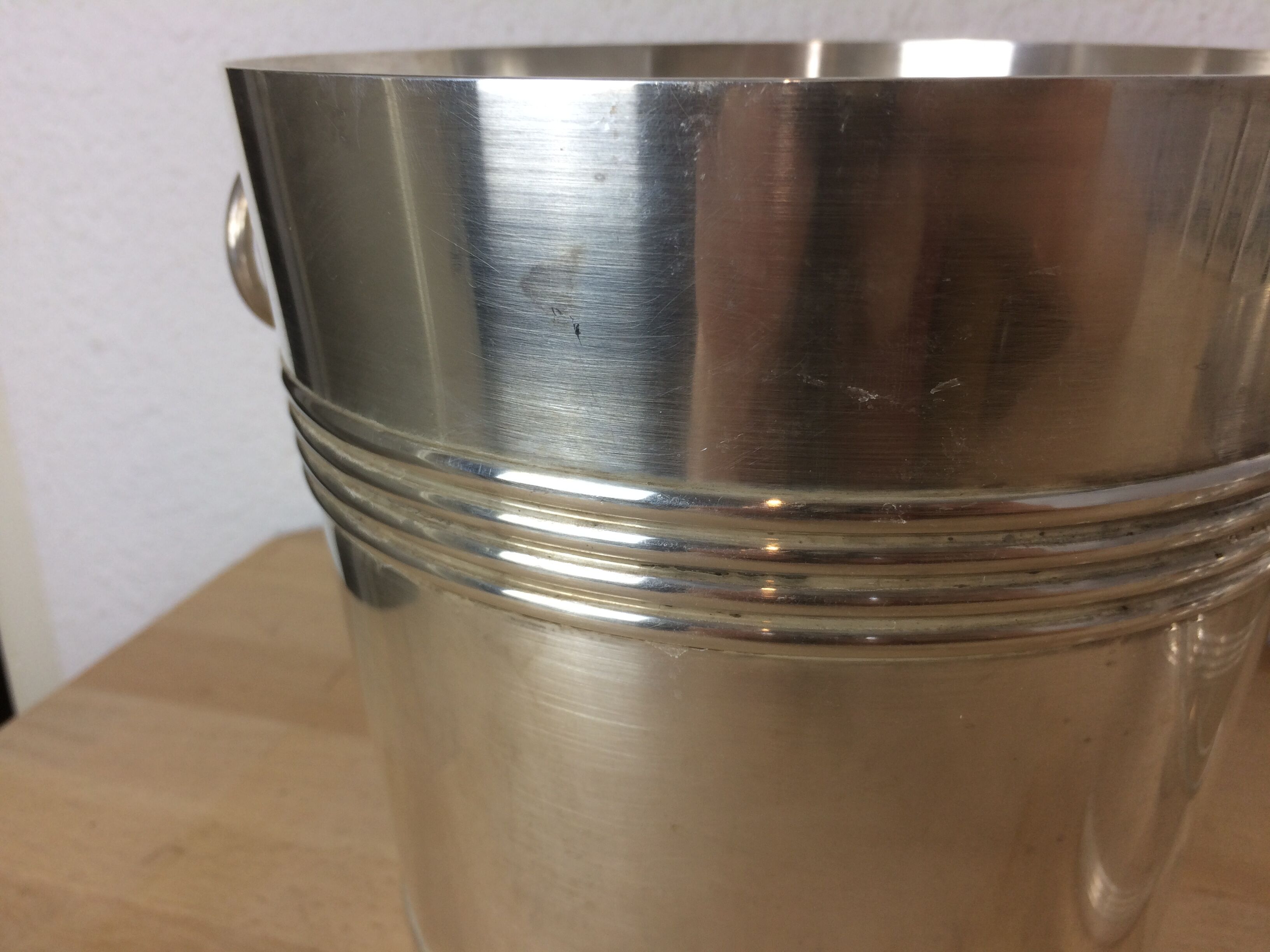 Christofle champagne buckets and ice cream, Gallia model, silver metal