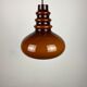 Suspension en verre brun foncé par Peill et Putzler 1960