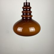 Suspension en verre brun foncé par Peill et Putzler 1960