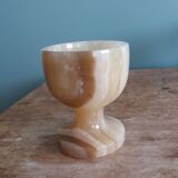Alabaster onyx egg cup