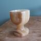 Alabaster onyx egg cup