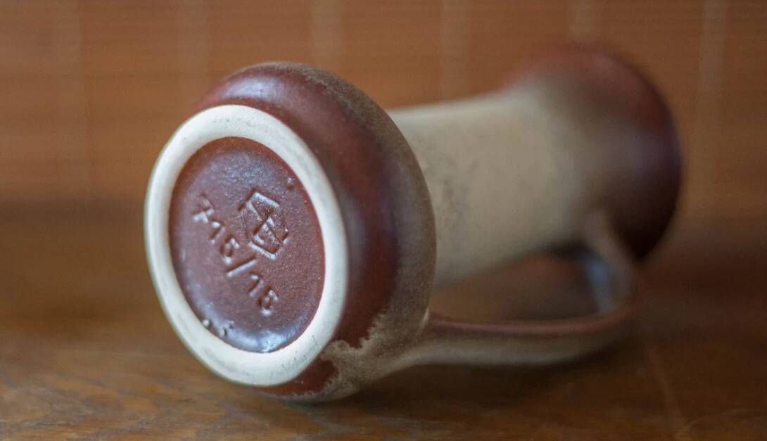 Steuler ceramic vase 715/15, vase with handle, made in Germany, collection, flower pot