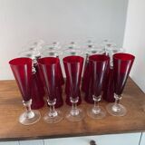 20 flûtes de champagne en verre