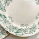 Set of 6 Antique Terre de Fer "Lilac" Longchamp Flat Plates, 19th Century