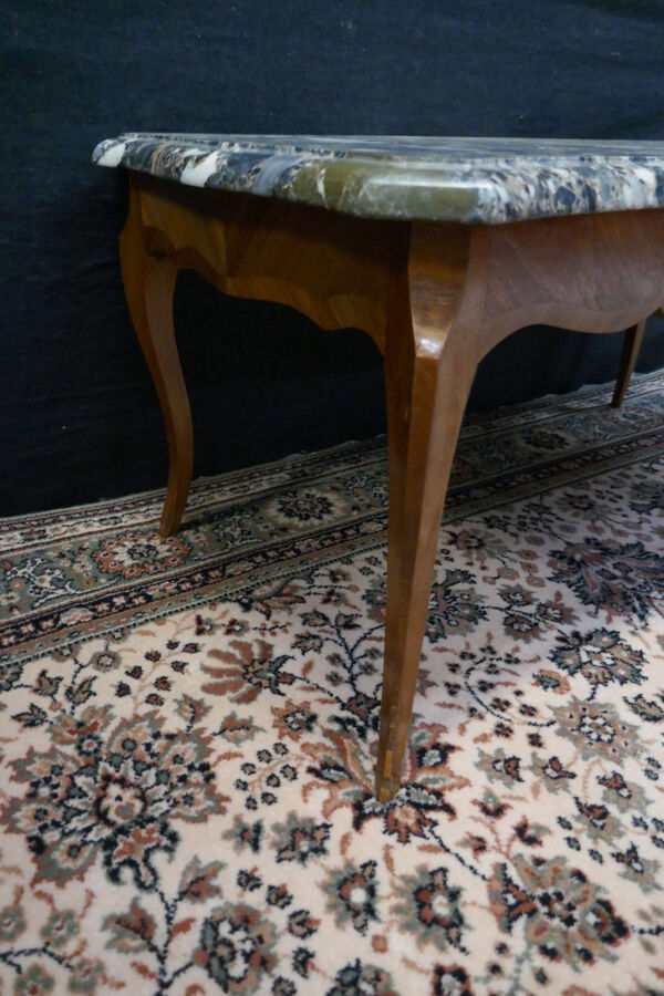 Table de style louis XV dessus marbre