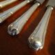 12 antique Art Deco knives silver metal and molten steel blades