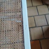 Table basse bois et cannage