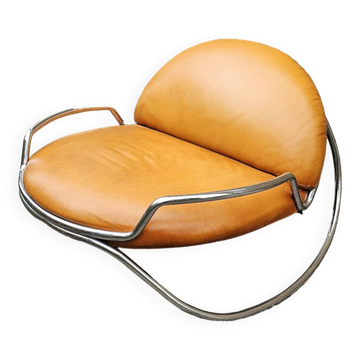 Vintage elongated chair Gastone Rinaldi 1971