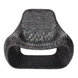 Fauteuil en rotin noir