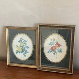 Duo of small Redouté engraved frames