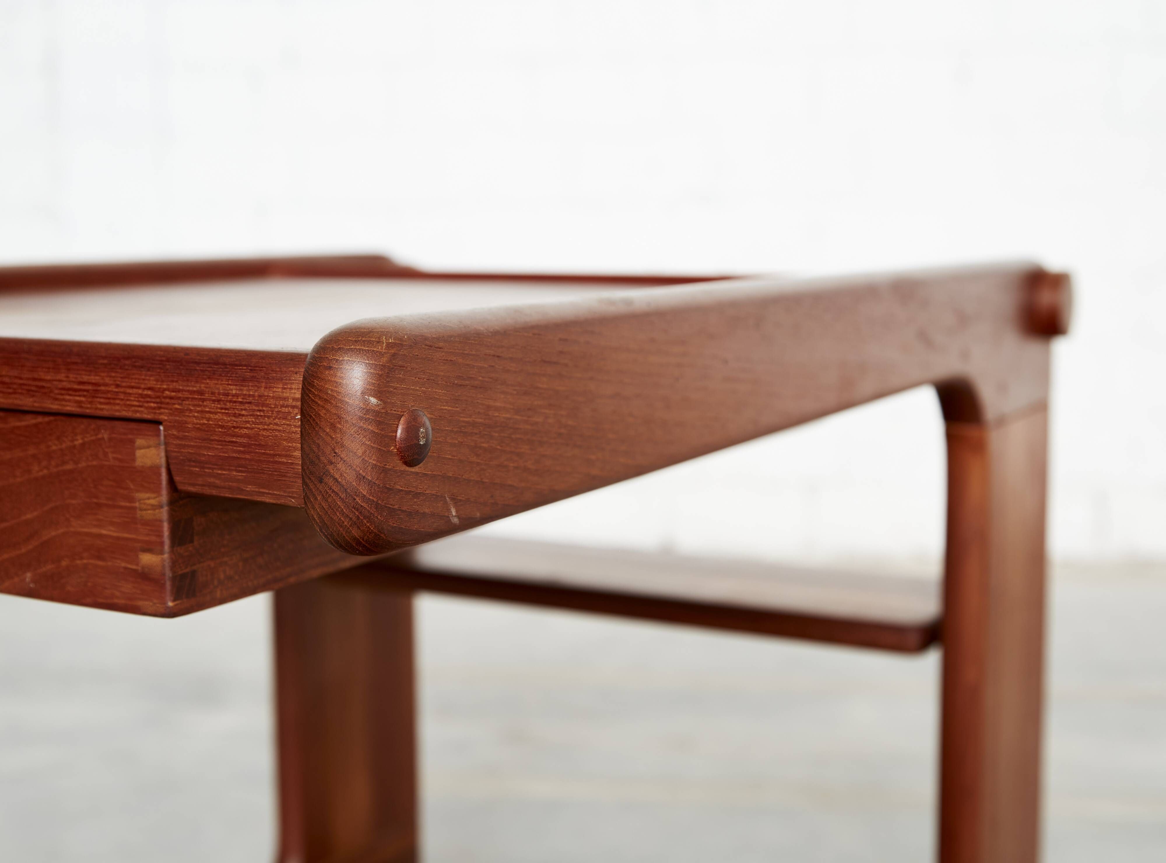 Mid-Cenntury C-Shaped Bar Trolley in Teak by K.T. Møbler