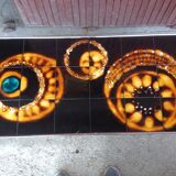 Low vintage ceramic and metal table