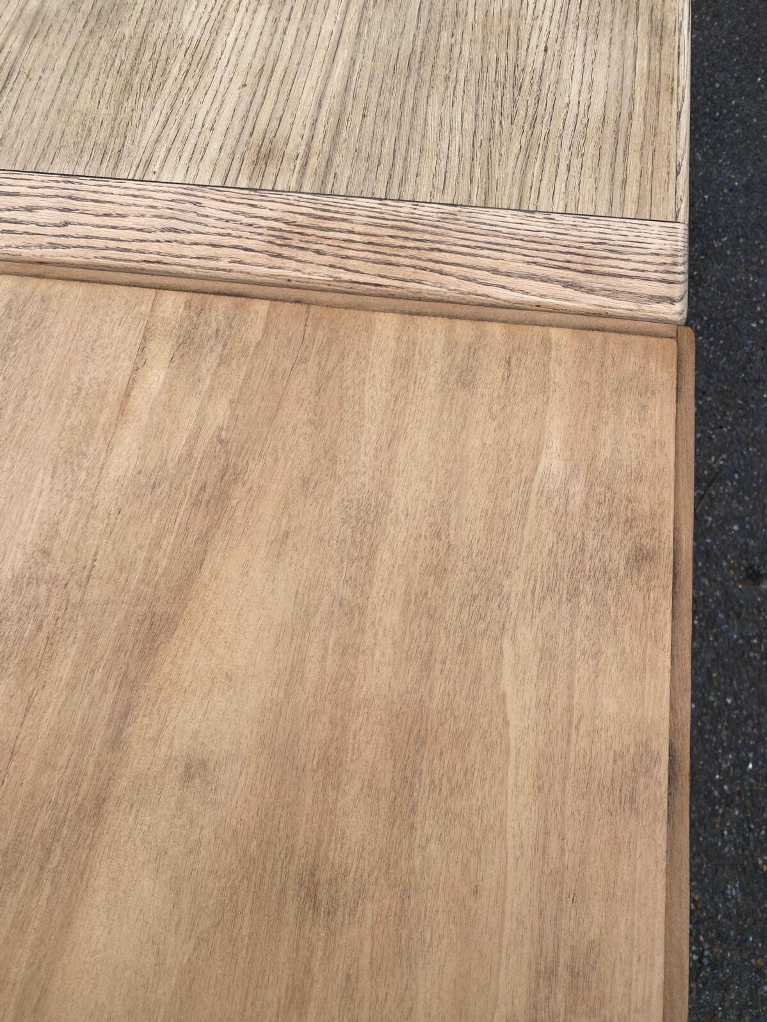 Renovated extendable farmhouse dining table in oak, 20th century, 170-250cm.