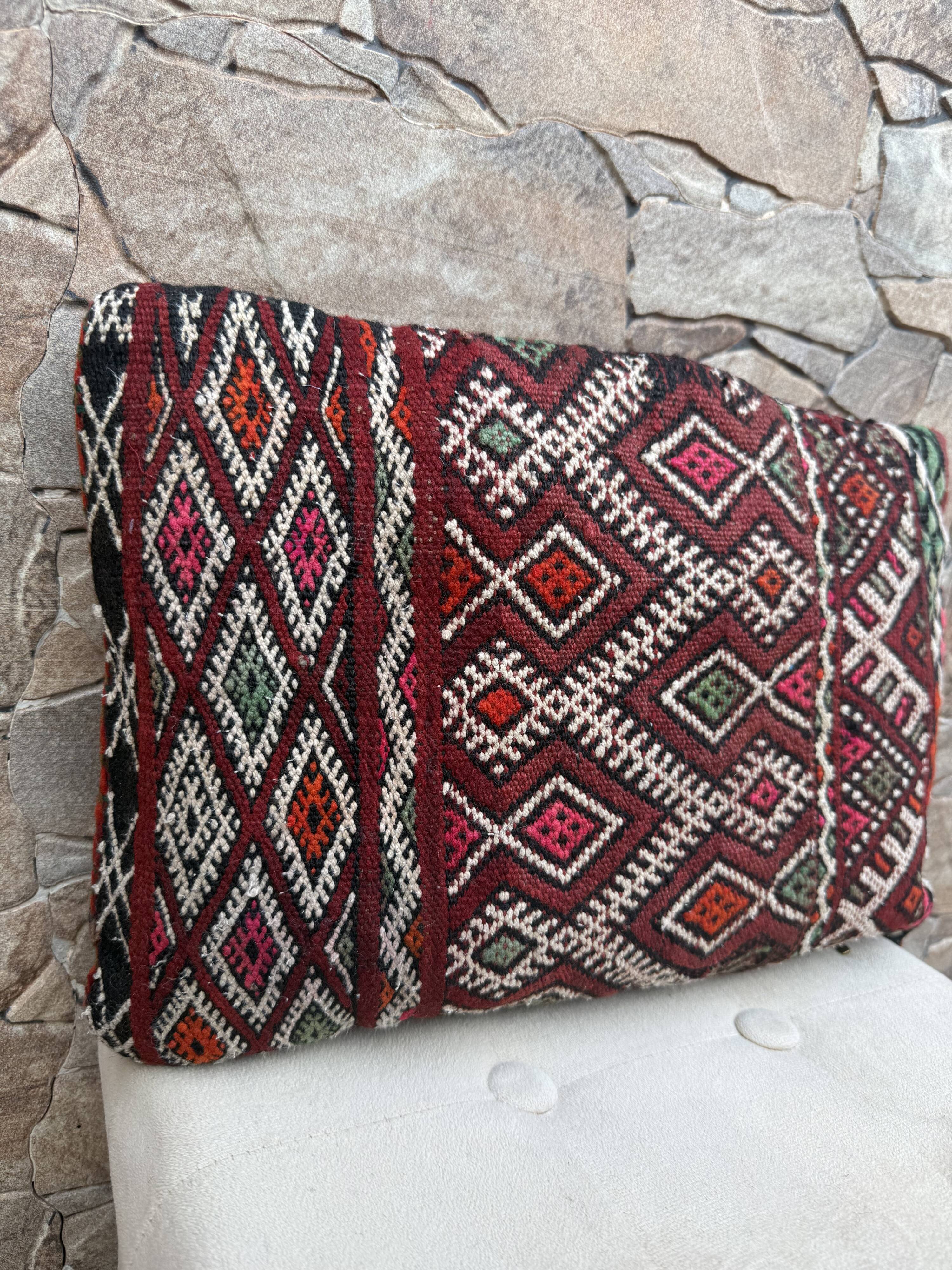 Moroccan pillowcase, Berber cushion cover, woven pillowcase