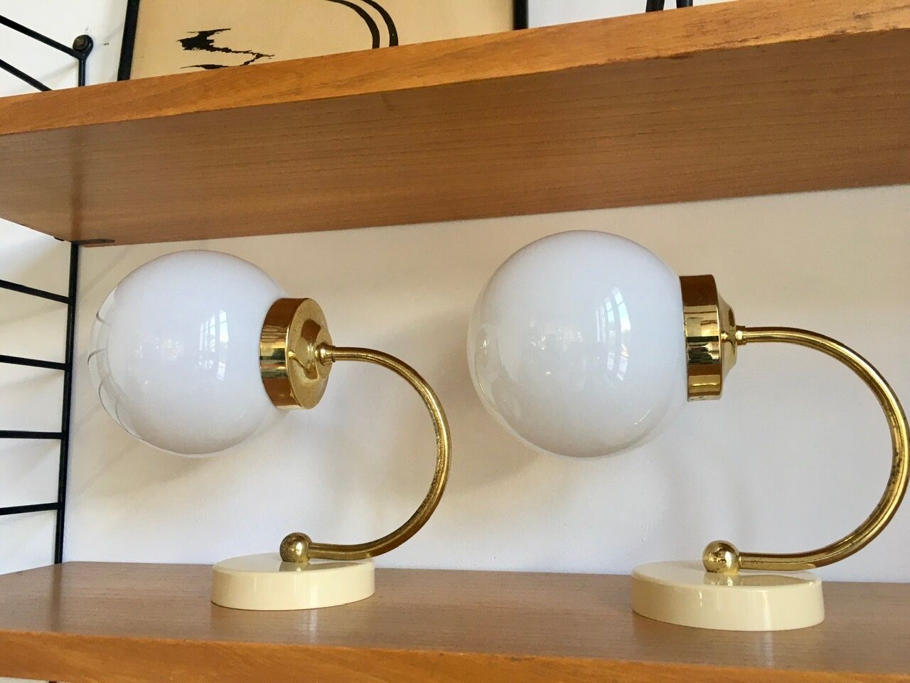 Brass wall light 1960s