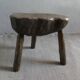 Cowherd stool, milking, solid wood, 1950s