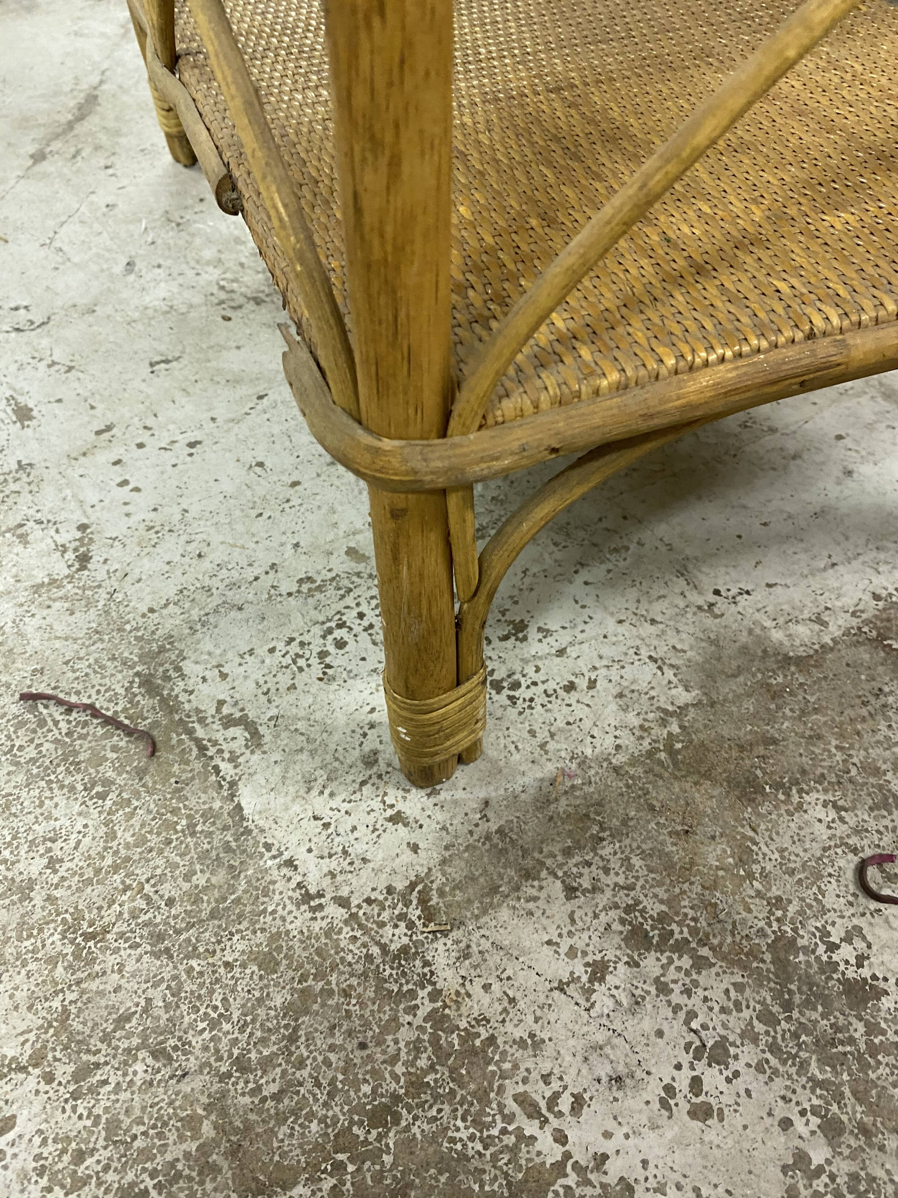 Rattan bookcase shelf