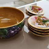 Salad bowl and barbotine cups