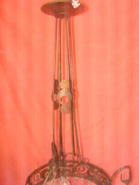 Chandelier in wrought iron from the "art deco" period (1925)