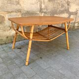 Vintage rattan coffee table