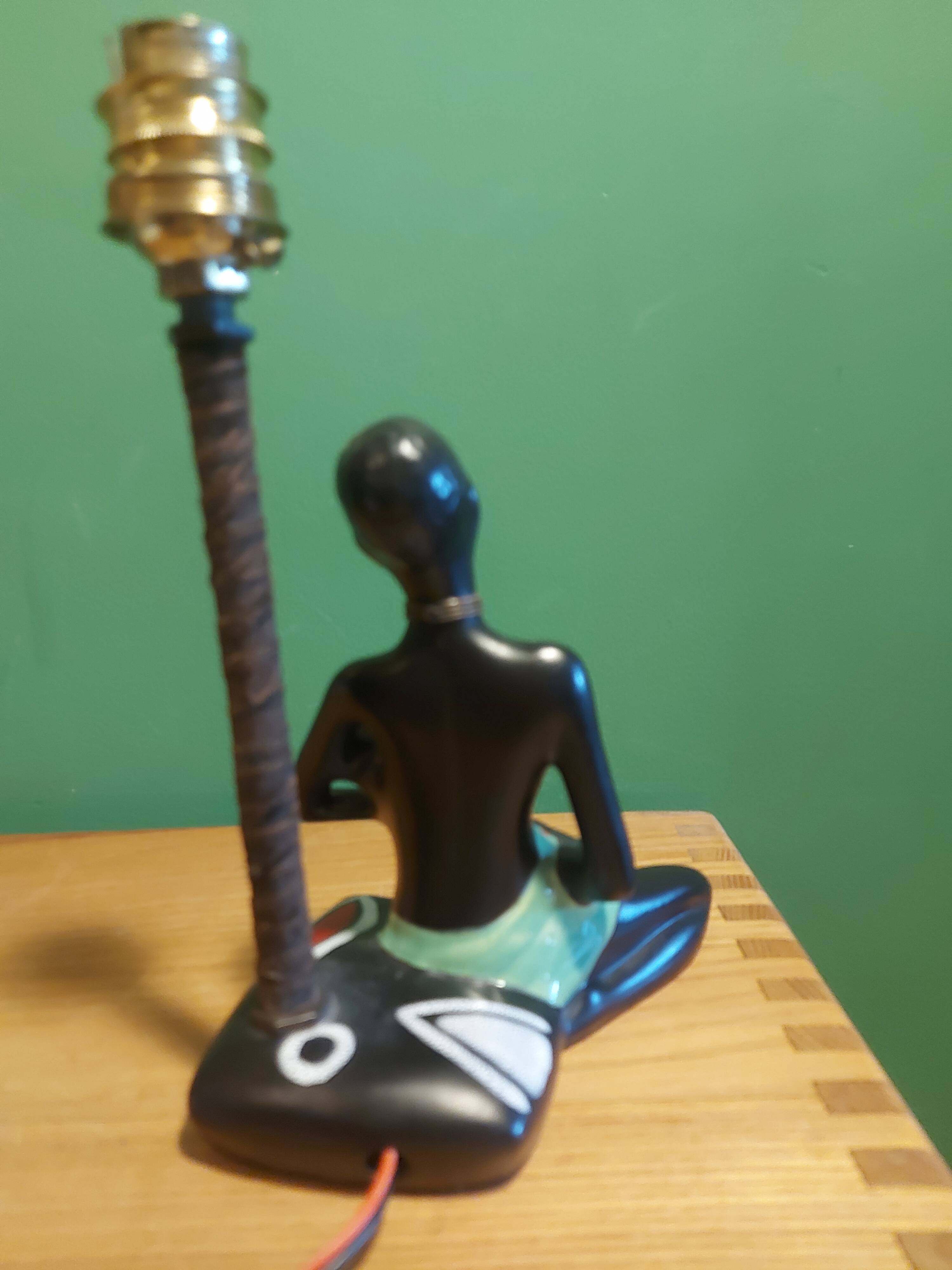 Vintage ceramic lamp 60's african
