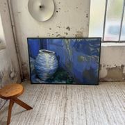 Peinture XL jarre bleue Saunière Audouze