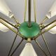 Metal chandelier mid-century modernist by Stilnovo, 1970s