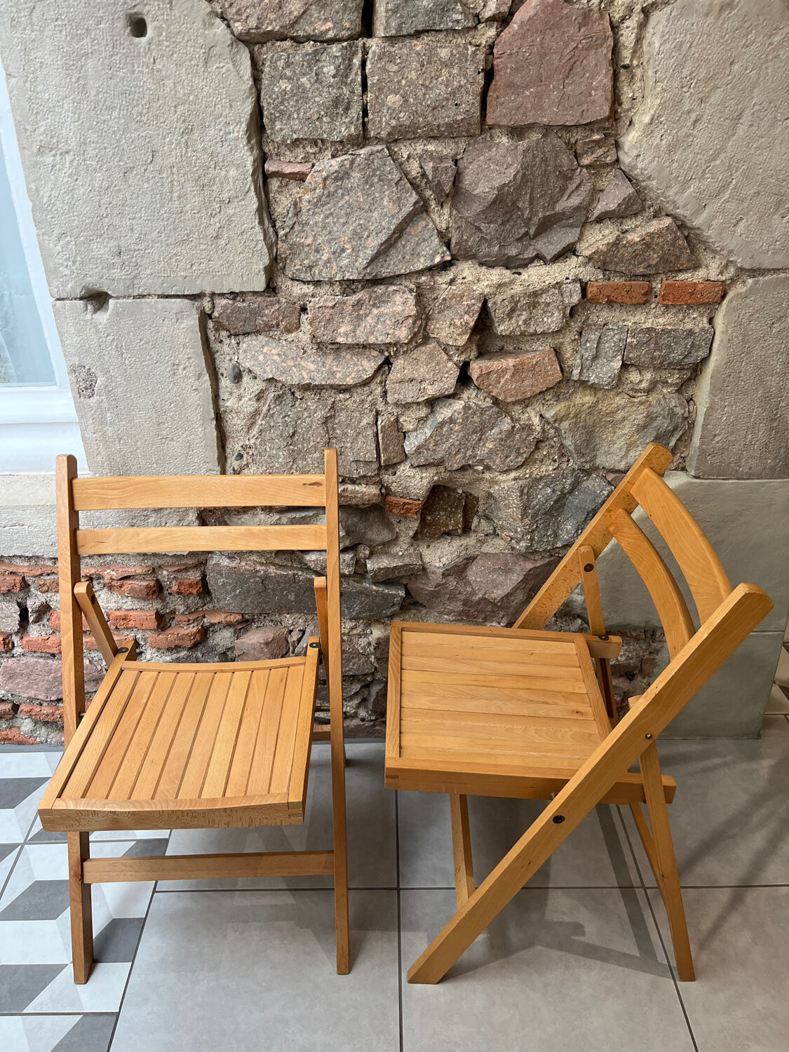 Pair of folding chairs from the 1980s