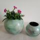 glossy glass round vase signed Jean Noel Bouillet
