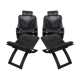 Pair of Scandinavian armchairs and footrests