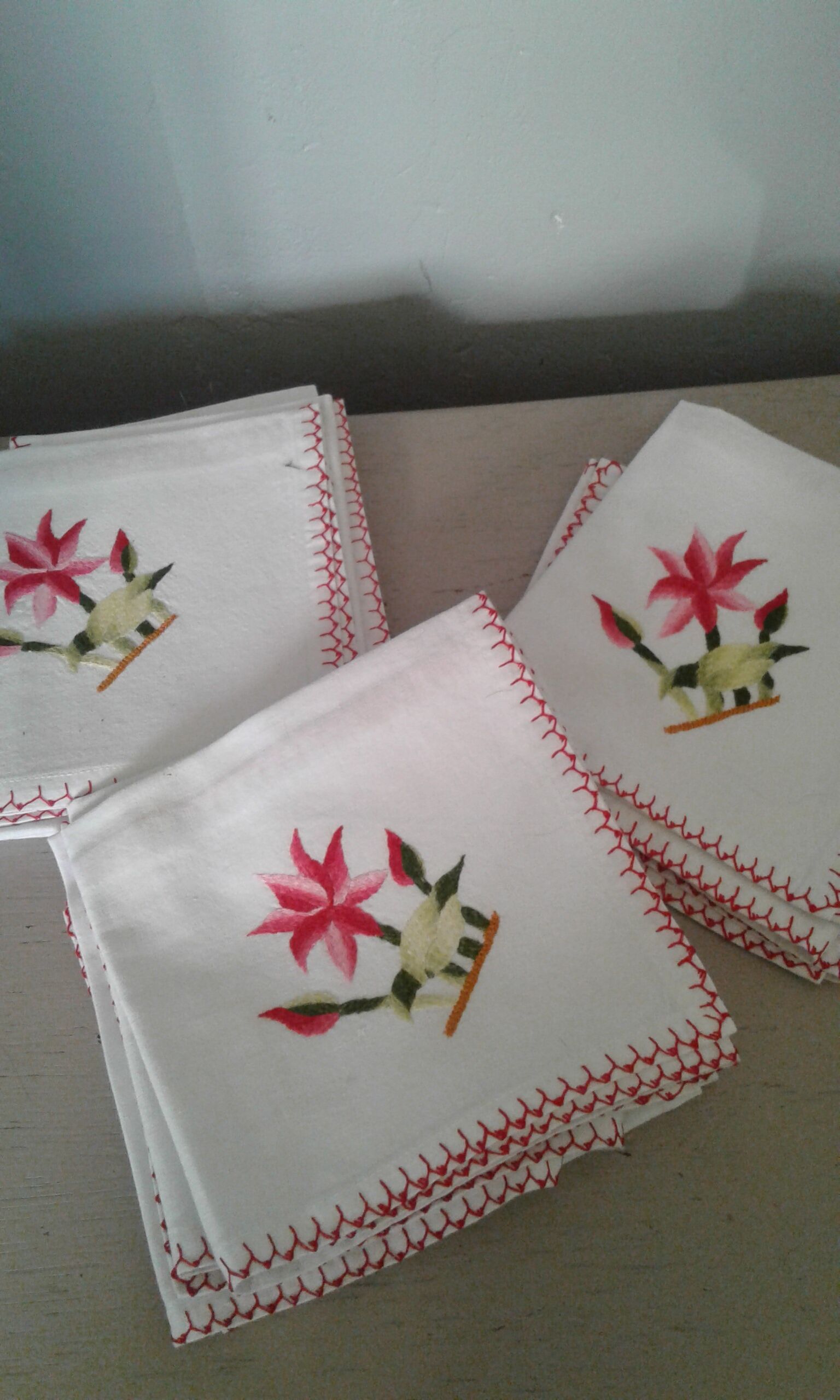 Lot of eight embroidered towels