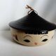 Vintage covered box in the shape of a kokeshi.Japan