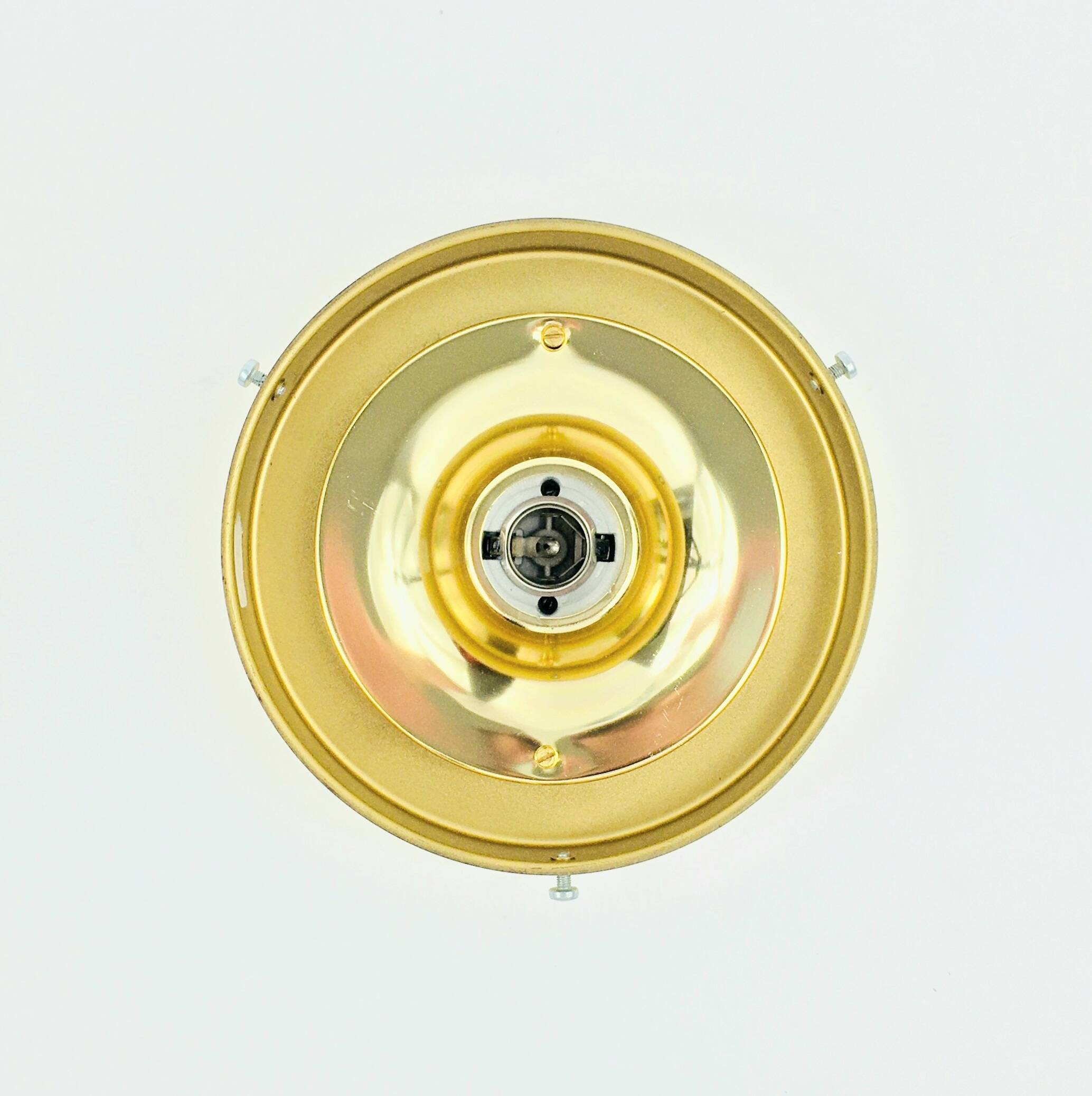 Plafonnier en verre et laiton du milieu du siècle, Limbourg, Allemagne, années 1960