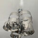 Chrome metal Space Age Sciolari chandelier from the 1970s.