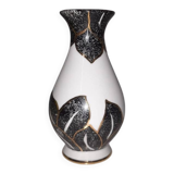 Small vintage vase - leaf decoration - signed "A Mourlon"