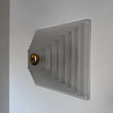 Pyramid glass ceiling light Limburg 1980s