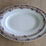 Set of two oval porcelain dishes