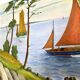 Oil on canvas, Marine signed Raymond JAFFRÉ (1918-2003)