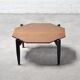 Italian Modernist Coffee Table in Teak and Lacquered Metal, 1950s