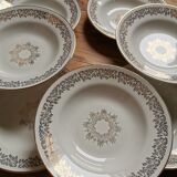 Vintage golden hollow plates